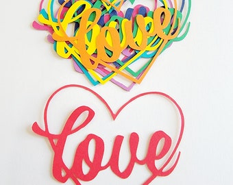 Heart Die Cut Outs ( Scrap Booking , Valentines Decor, Wedding Decor, Table Scatter, Confetti, Kids Crafts, Art and Crafts)