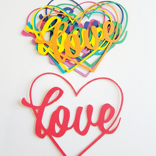 Heart Die Cut Outs ( Scrap Booking , Valentines Decor, Wedding Decor, Table Scatter, Confetti, Kids Crafts, Art and Crafts)