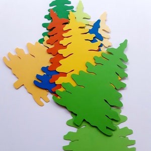 Forest Tree Die Cut Outs ( Scrap Booking, Fall Decoration, Decoupage, Collages , Art Projects, School Projects )