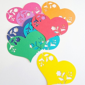 Herz sterben Cut Outs (Schrott Buchung, Valentines Dekor, Hochzeit Dekor, Tisch Streuung, Konfetti, Kinder Handwerk, Kunst und Handwerk)