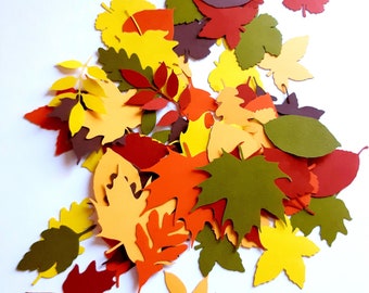 Fall Leaves Confetti Die Cut Outs ( Fall Decoration, Autumn Decor, Table Scatter, Confetti, Collages , Party Decoration , Scrap Booking)