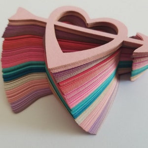 Coeur avec flèche découpée (Saint-Valentin, scrapbooking, confettis)