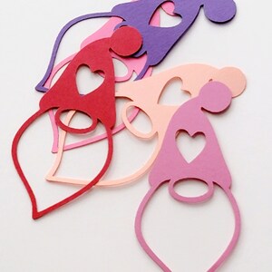 Valentijnsdag Gnome Die Cut Outs (Scrap Booking, Confetti, Party Decoratie, Card Making)
