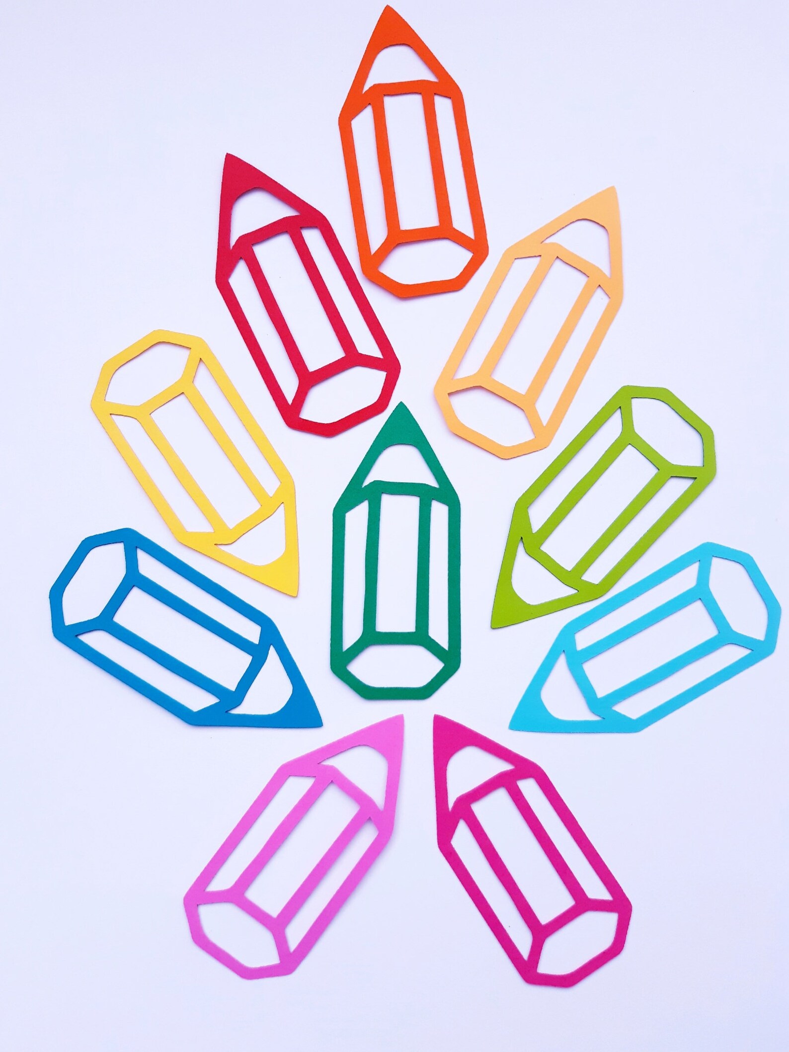 Pencil Die Cut Outs School Projects Kids Crafts Scrap Etsy