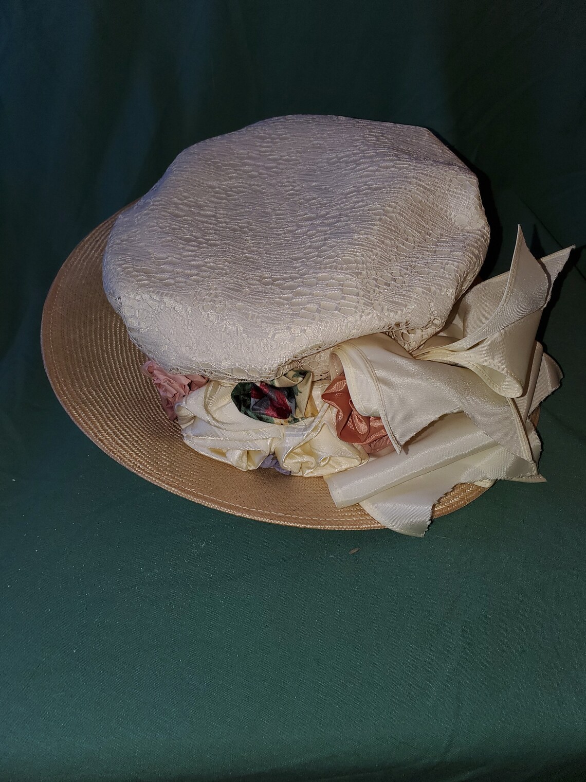 Lace & Straw Derby Hat Etsy