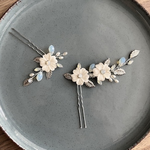 Blue Hair Accessories-Blue Hair Pins-Bridal Hair Pins-Wedding Hair Pins-Something Blue-Wedding Hair Accessories