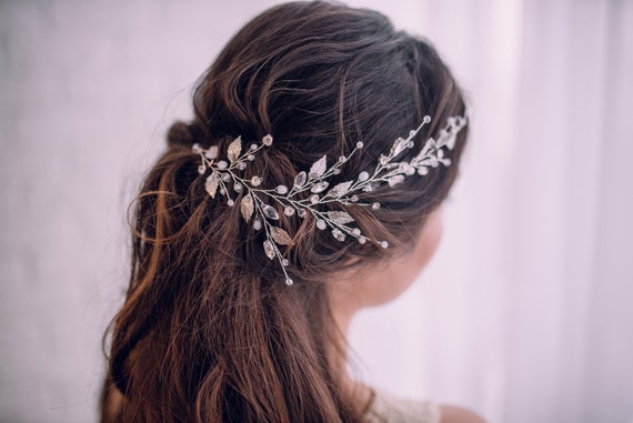 Bridal Hair Accessories Silver Bridal Hair Vine Wedding Hair Etsy