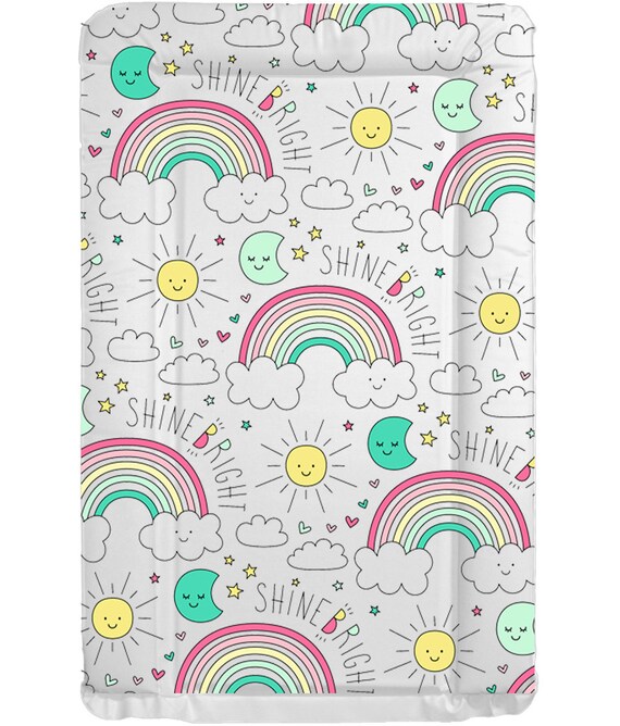 Shine Bright Rainbow Changing Mat Modern Diaper Mat Nappy Etsy