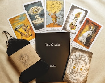 The Oracles. Orginal Oracle card deck by Libby Bove. includeds book of interpretations.