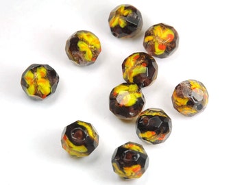 Lot de 4 Perles en Verre Lampwork Murano Carrées 20mm Bleu Topaze