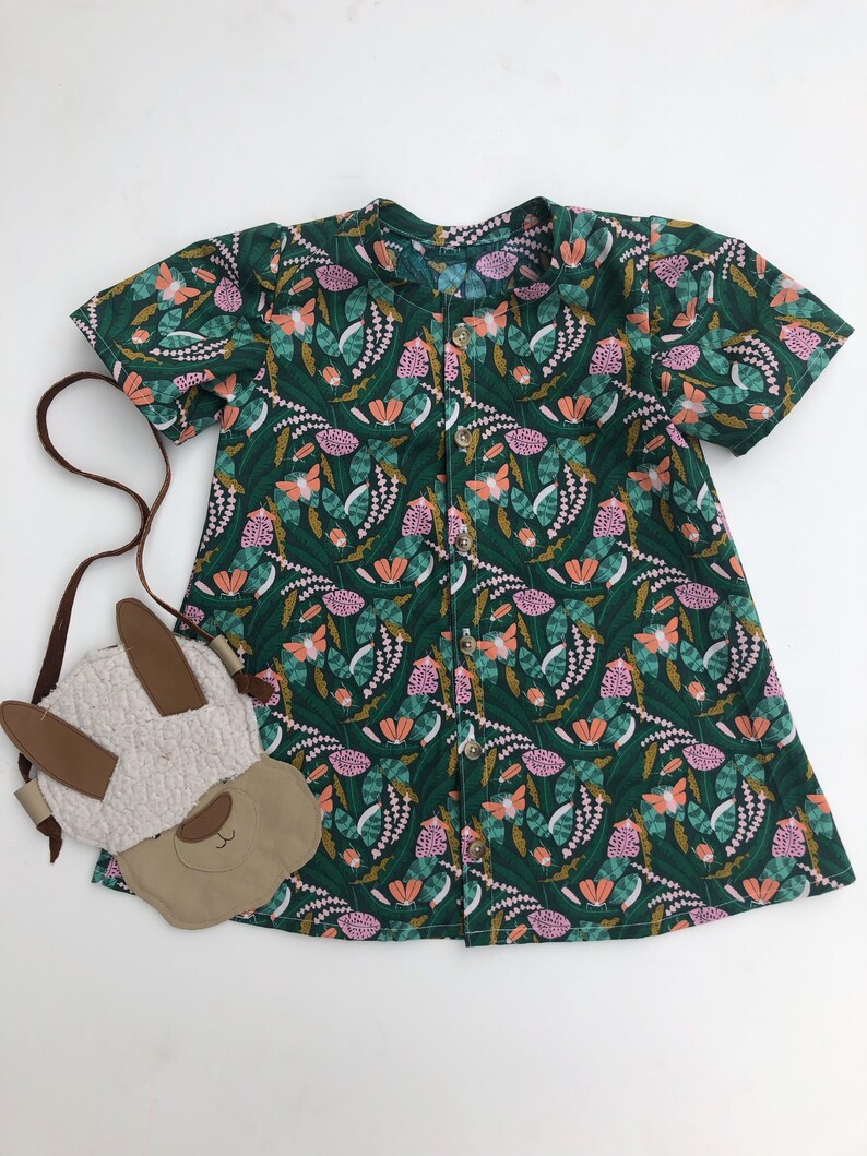 Moth Button Up Dress Bug Dress Botanical Bug Dress image 0
