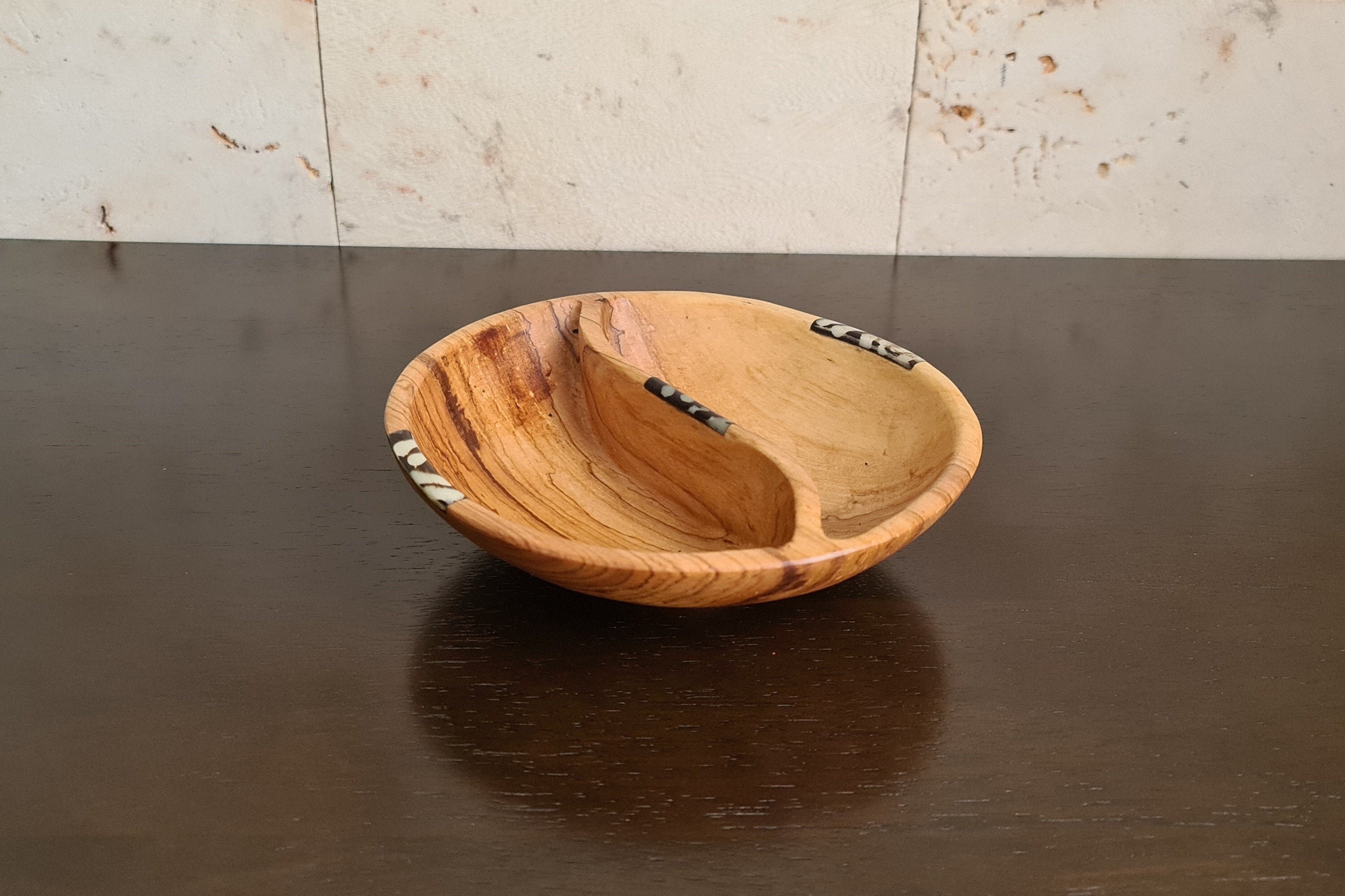 Round Wooden Bowl African Home Décor Table Centre Piece Etsy