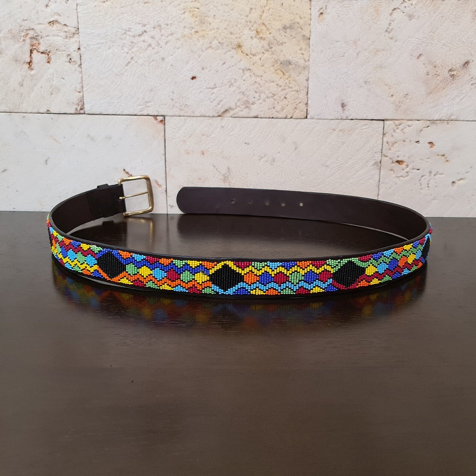 Maasai Beaded Leather Belt Leather Belt African Belt Maasai - Etsy