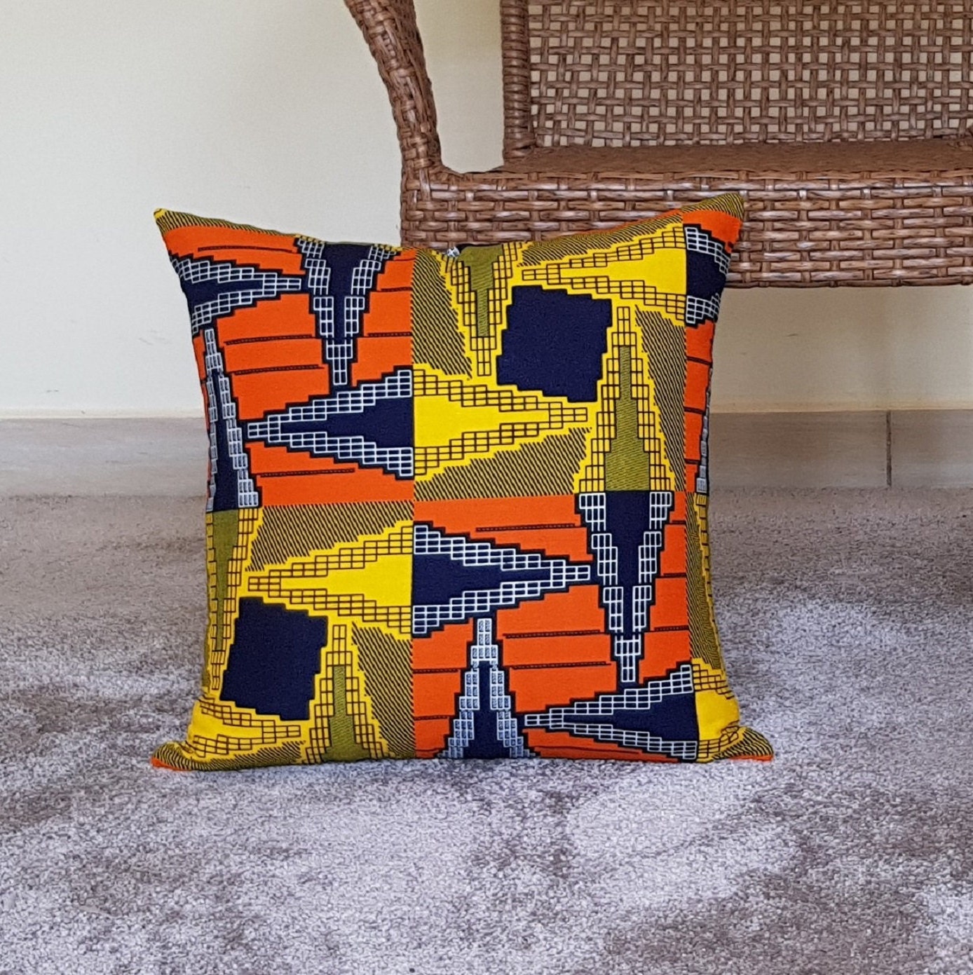 Ankara Print African Fabric Ankara Throw Pillow Cover Etsy