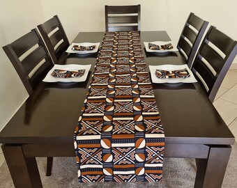 Ambesonne Orange Mandala Table Runner Multicolor Dining Room Kitchen Rectangular Runner Culture African Themed Bohemian Ethnic Abstract Ornamental Illustration 16 X 120 