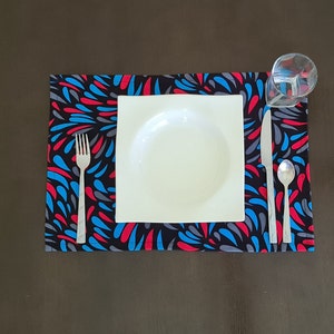 African Placemats, Ethnic Placemats, Tribal Placemats, African Print Placemats, Cotton Placemats, Set of 2 Placemats (Pair)