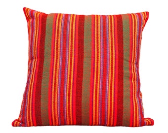 African Pillow Cover, African Pillowcase, Decorative Cushion Cover, Maasai Shuka Pillow Cover, with hidden zipper, 40x40cm (16x16”)