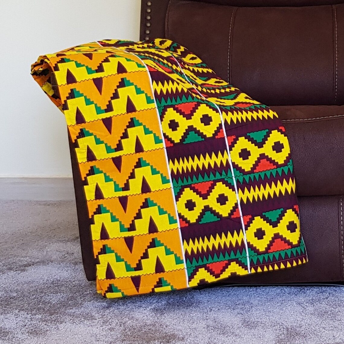 African Print Throw Cotton & Fleece Ankara Fabric Boho Etsy UK
