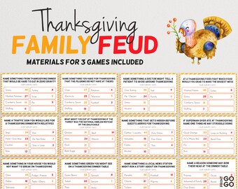 Thanksgiving Family Feud Etsy