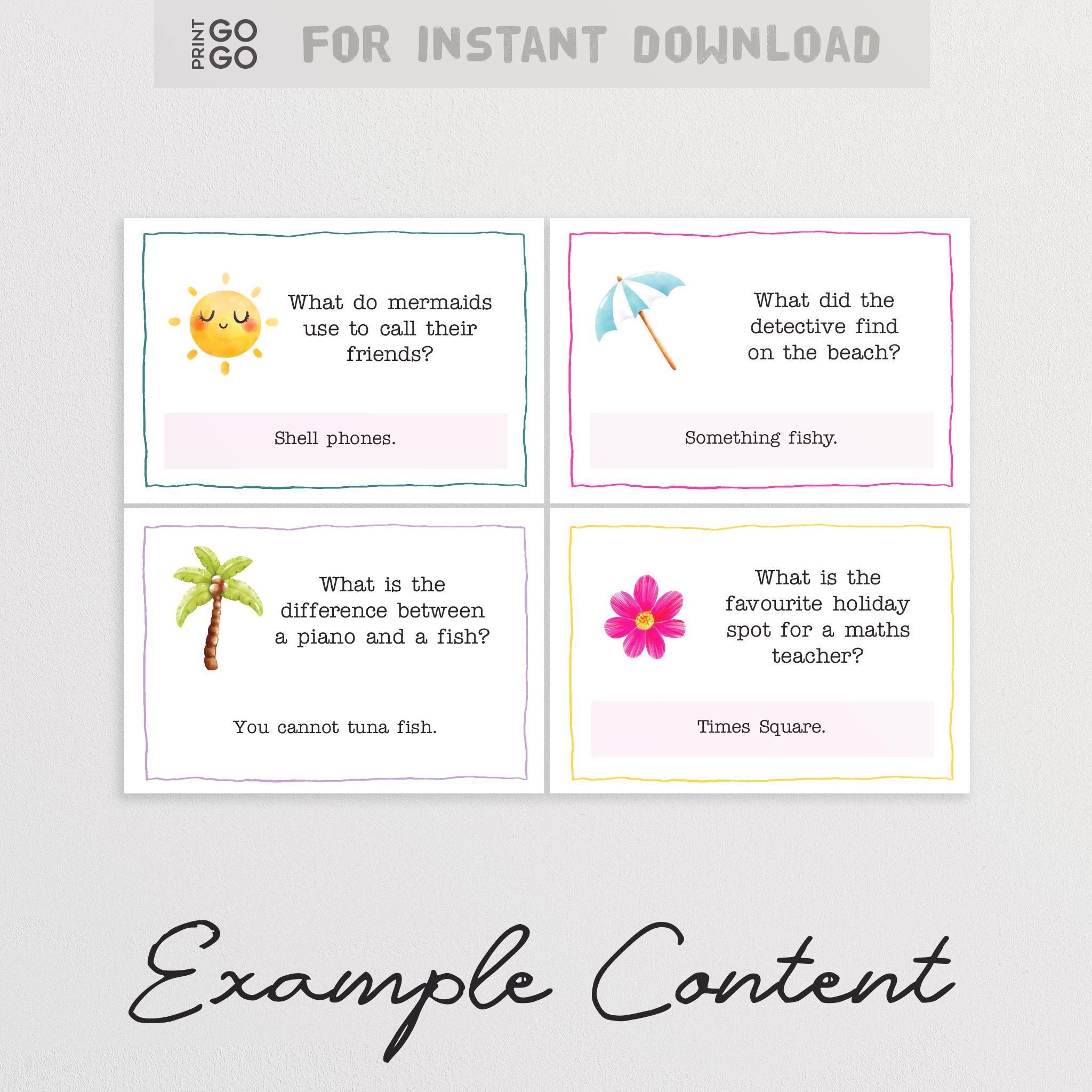 48 Summer Joke Cards for Kids - Family Friendly Jokes to Make You Laugh ...