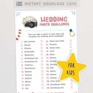 Wedding Photo Challenge for Kids | Wedding Table Games | Wedding Games for Kids | Wedding Activities | Children&#39;s Cocktail Hour Game
