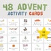 Christmas Advent Calendar Activity Cards | Family Holiday Activities | Advent Cards | Xmas Daily Note Cards | Christmas Activities for Kids 