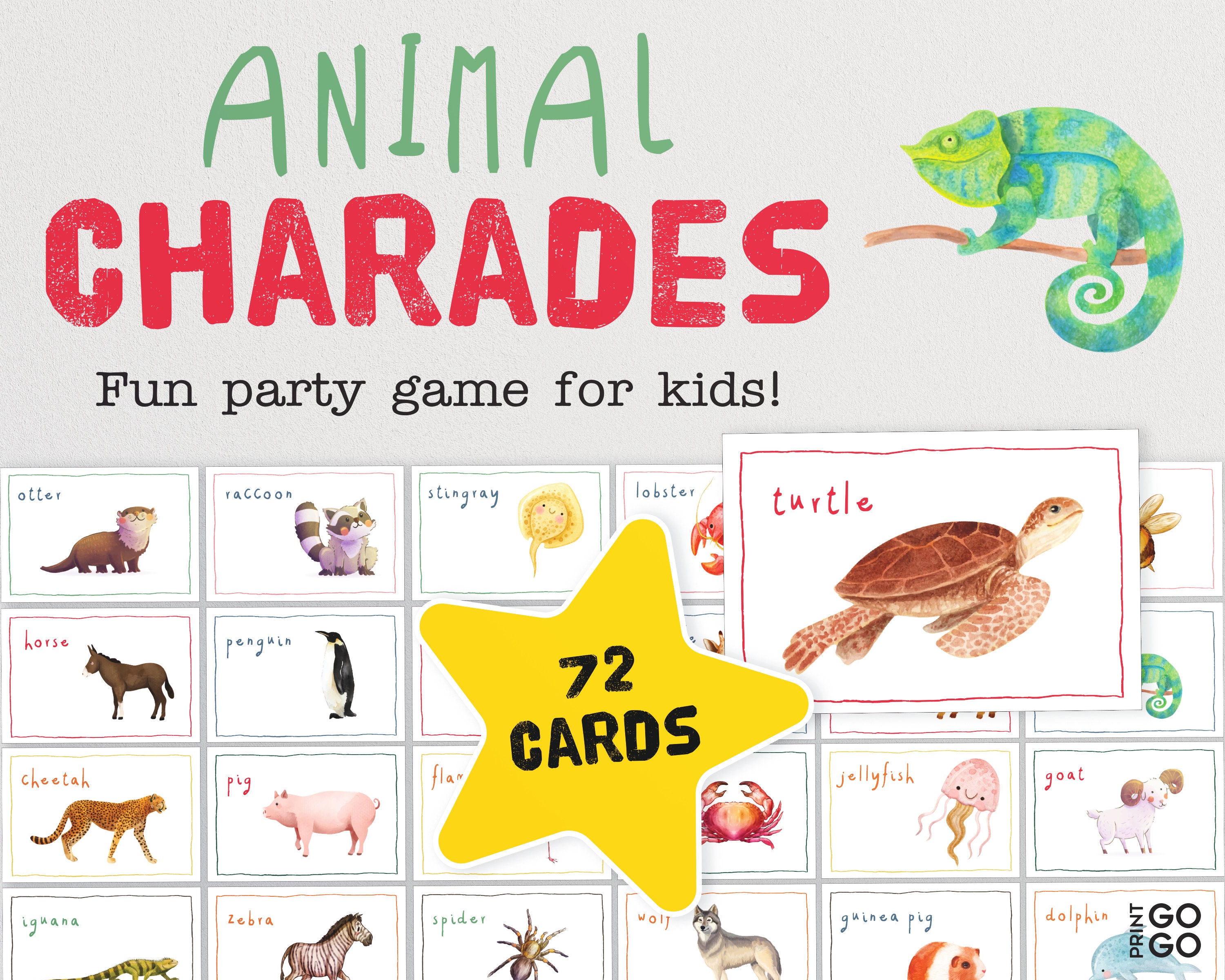 Animal Charades the Hilarious Family Party Game of Acting - Etsy