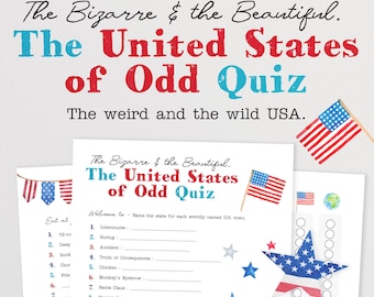 The United States of Odd Trivia Quiz - The Totally Weird and Wild USA | Quirky American Party Game (Digital Download)