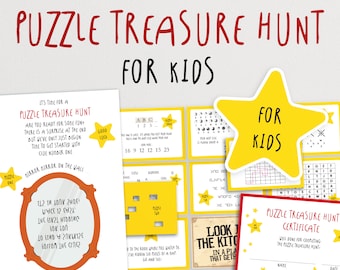 Puzzle Treasure Hunt Game for Kids | Scavenger Hunt | Birthday Present Hunt Game | Surprise Present Reveal | Indoor Christmas Party Game
