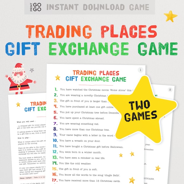 Christmas Trading Places Gift Exchange - The Hilarious Yankee Swap Gift Party Game | White Elephant Gift Exchange | Holiday Present Swap
