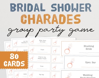 Wedding / Bridal Shower Charades - The Fun Group Party Game of Acting Out and Guessing Phrases | Clean Bridal Shower Game | Family Hen Do