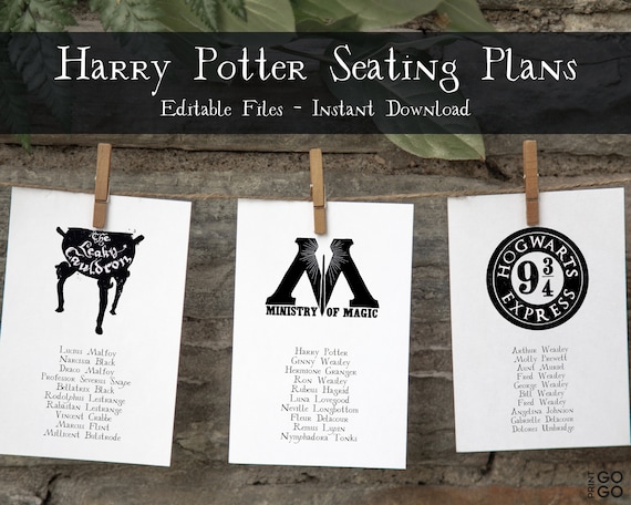 Harry Potter Seating Chart