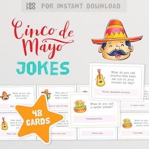 Blagues pour enfants sur Cinco de Mayo - Des blagues pour toute la famille à faire rire et gémir | Cartes drôles de boîte à lunch | Célébrez le Mexique