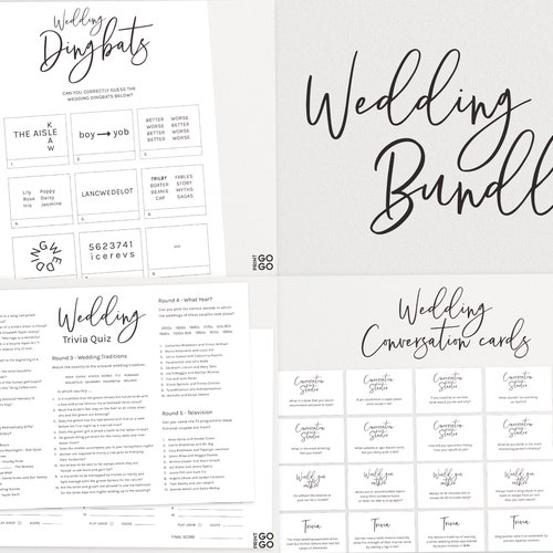 25 Wedding Table Games Ice Breaker Game Wedding Games Gold Etsy