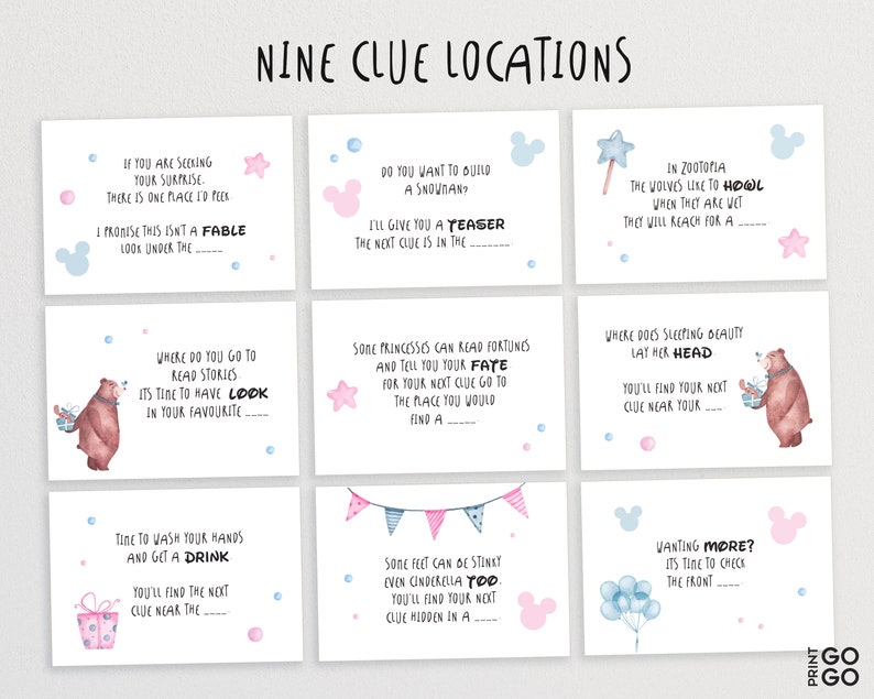 Disney Reveal Scavenger Hunt Printable Printable Templates