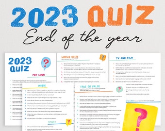 2023 Trivia Quiz - Can You Remember Everything That Happened This Year? End Of The Year Quiz Questions for Families, Christmas Parties + NYE