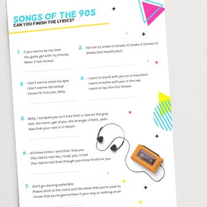 1990s Trivia Quiz Born in the 90s Pub Quiz General - Etsy UK