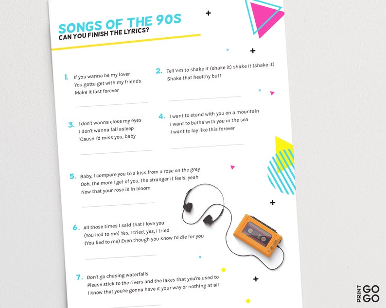 1990s Trivia Quiz Born in the 90s Pub Quiz General | Etsy