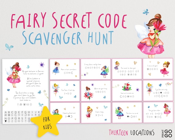 Fairy Scavenger Hunt for Kids Fairies Birthday Treasure Hunt - Etsy