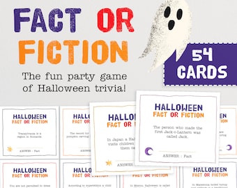 Halloween Fact or Fiction - The Fun Group Party Game of Halloween Trivia | Hallows Eve Zoom Pub Quiz Questions | October Family Games
