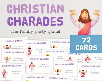 Christian Charades Game - The Fun Church Party Game of Acting Out and Guessing Phrases | Bible Study Game | Sunday School Church Group Fun