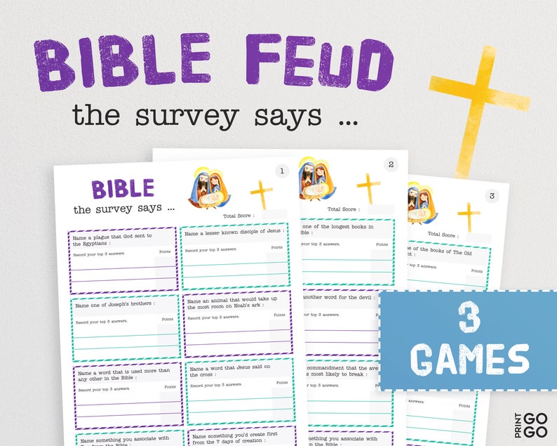 Bible Feud 'the Survey Says' the Fun Game of Etsy