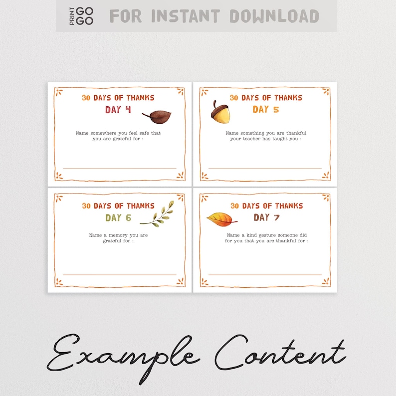 30 Days of Thanks - Question Cards to Prompt Daily Gratitude for ...