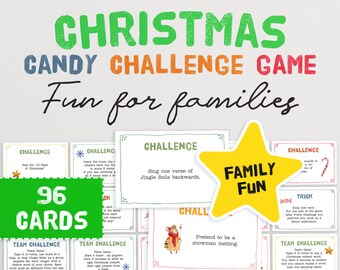 Christmas Candy Challenge Game for Kids | Holiday Candy Game | Christmas Challenges | Christmas Party Family Game | Kids Xmas Activities