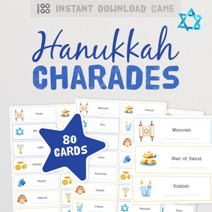 Charades de Hanoucca - Célébrez la Fête de la lumière avec un jeu de devinettes et de comédies en famille | Jeu de l'équipe juive