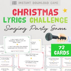 Christmas Lyrics Challenge Game - The Quick Thinking and Singing Family Party Game | Christmas Carols Finish the Lyric | Musical Group Games