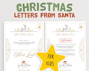 Christmas Letters From Santa | North Pole Post | Father Christmas Nice List Letter | Santa Naughty List Behavior Warning | Christmas Eve Box