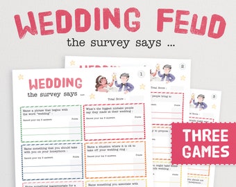 Wedding The Survey Says - The Fun Family Game of Matching Answers and Scoring Points | Friendly Feud Alternative | Wedding Table Games