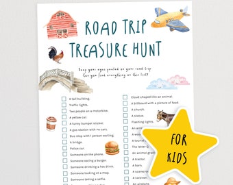 Road Trip Treasure Hunt for Kids | Outdoor Scavenger Hunt Game | I Spy Holiday Games | Travel Activities for Children | Holiday RoadTrip