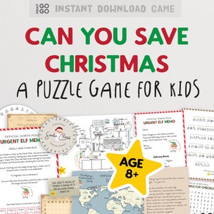 Can You Save Christmas Puzzle Game for Kids | Children&#39;s Escape Room | DIY Escape Room | Xmas Puzzle Game | Family Holiday Games Activity